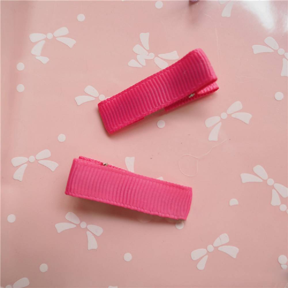 3.5CM candy color ribbed satin ribbon semi-edged hairpin