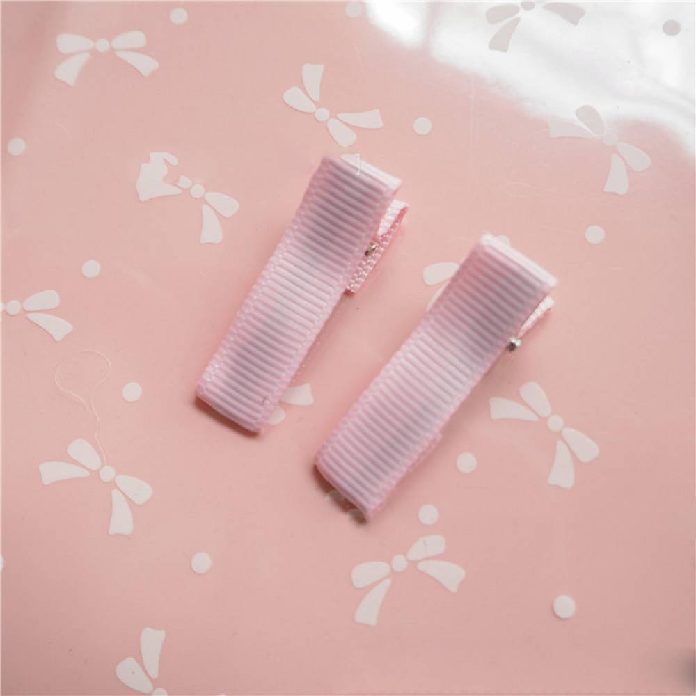 3.5CM candy color ribbed satin ribbon semi-edged hairpin