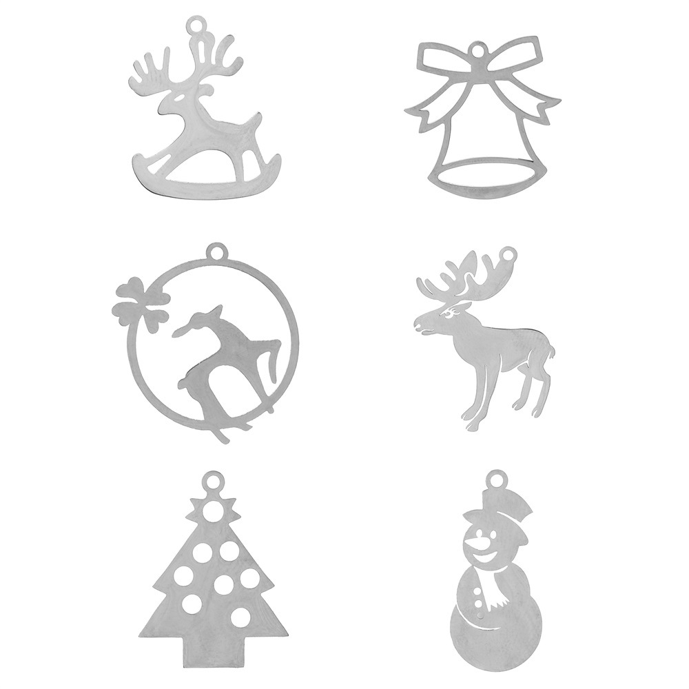 Stainless steel Christmas pendant DIY jewelry accessories