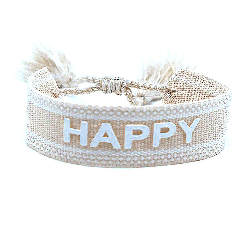 Cotton Rope HAPPY Bracelet Mother's Day Valentine's Day