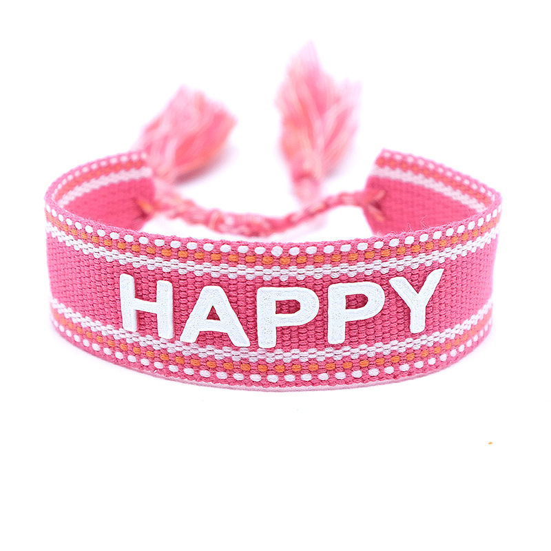 Cotton Rope HAPPY Bracelet Mother's Day Valentine's Day