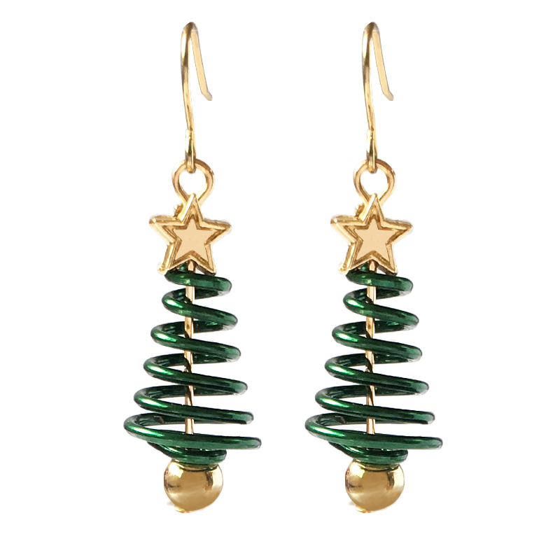 Christmas tree earrings christmas gift