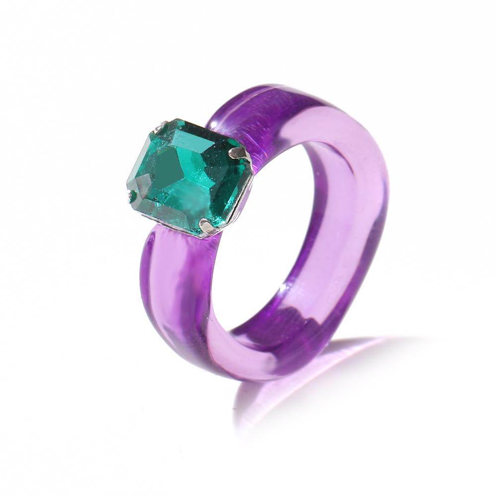 7# Colorful acrylic resin ring