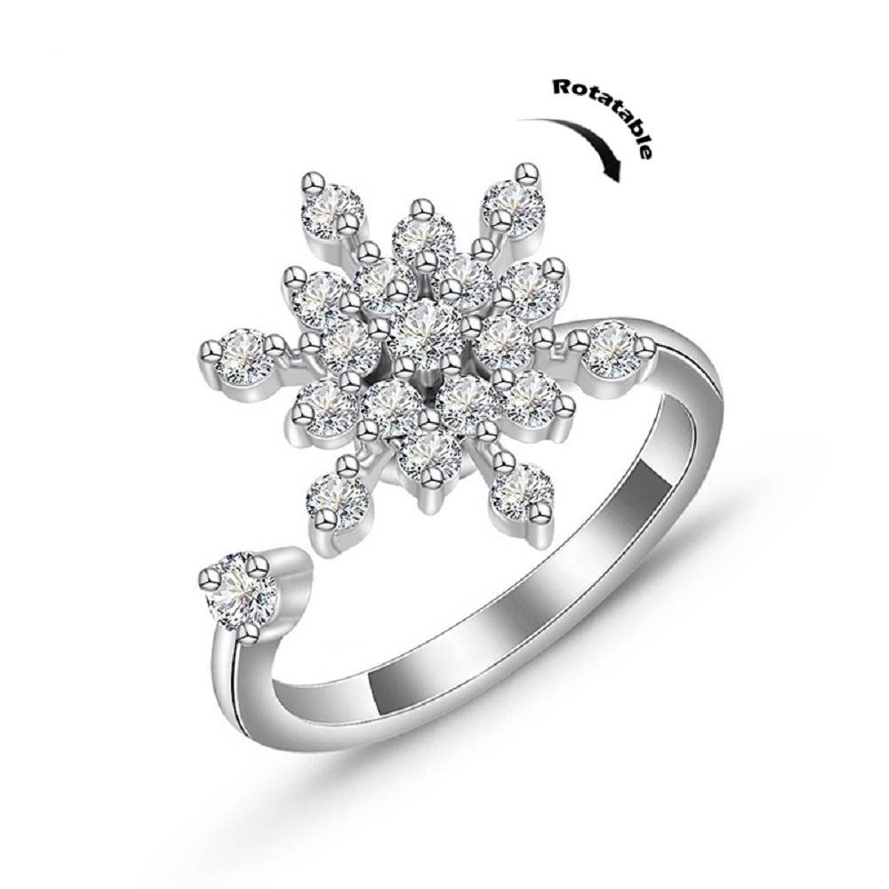 snowflake rotatable ring