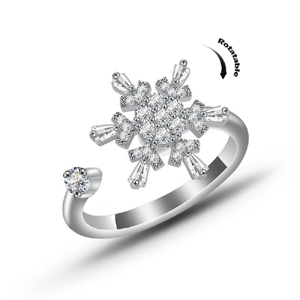 snowflake rotatable ring