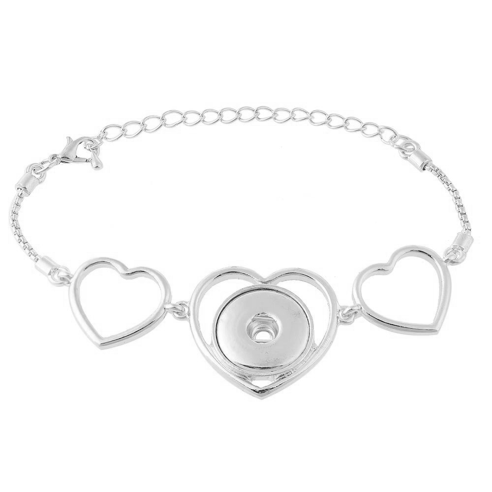 20mm snap button bracelet Jewelry plated sliver