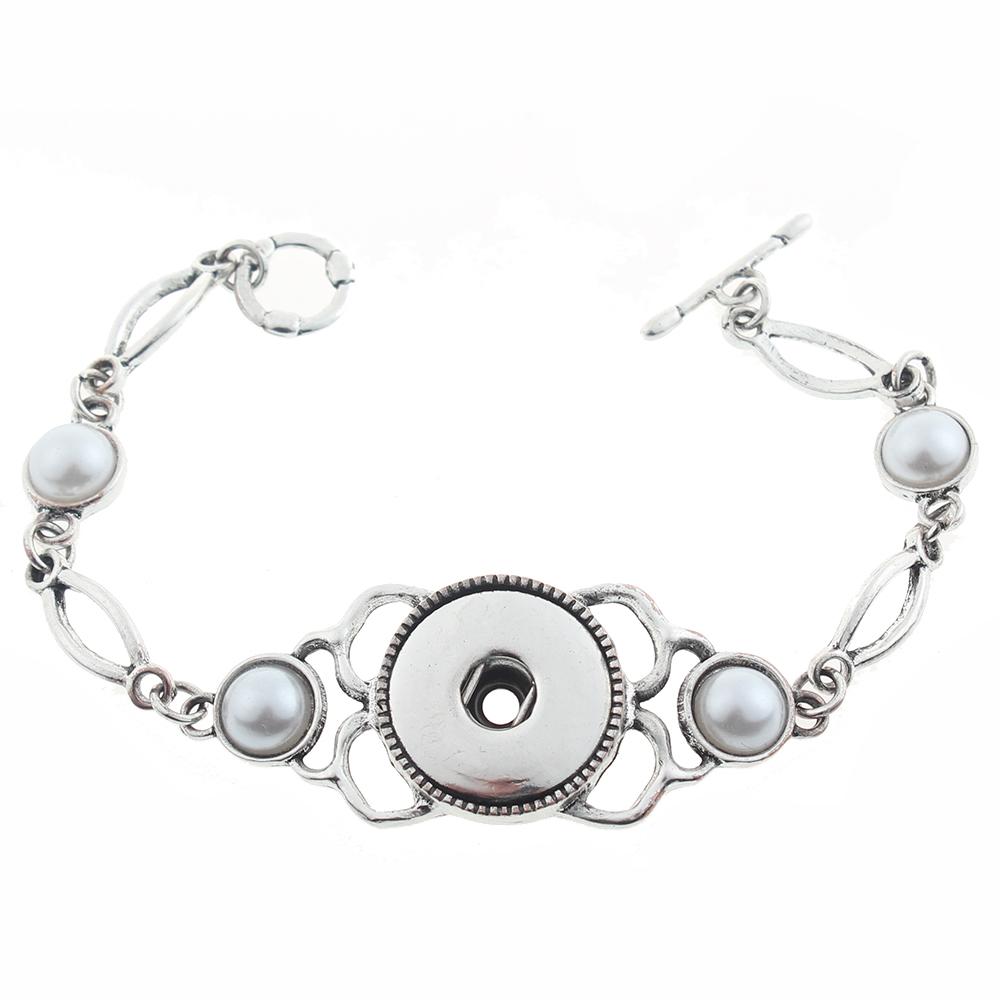 20mm snap button bracelet Jewelry plated sliver