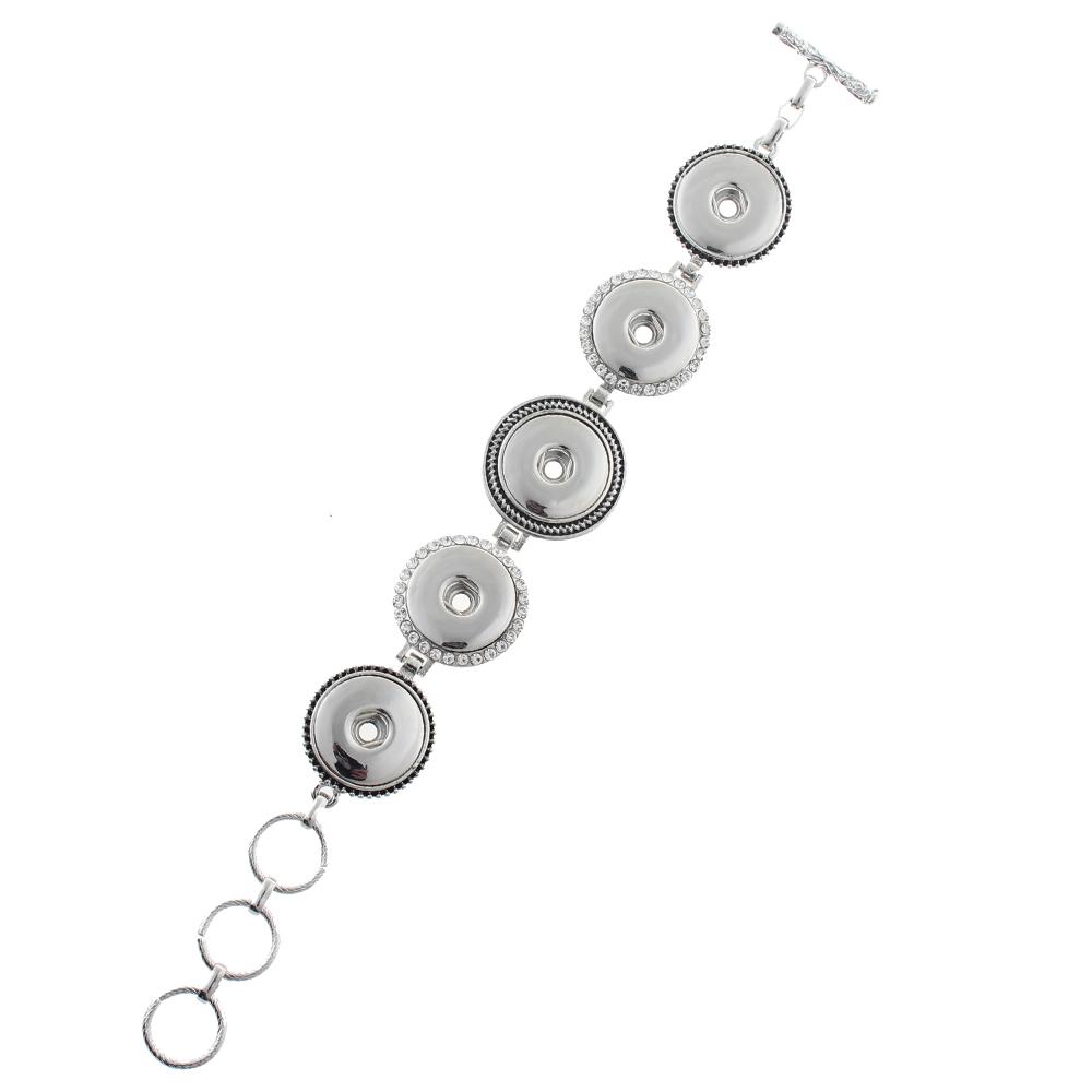 20mm snap button bracelet Jewelry plated sliver