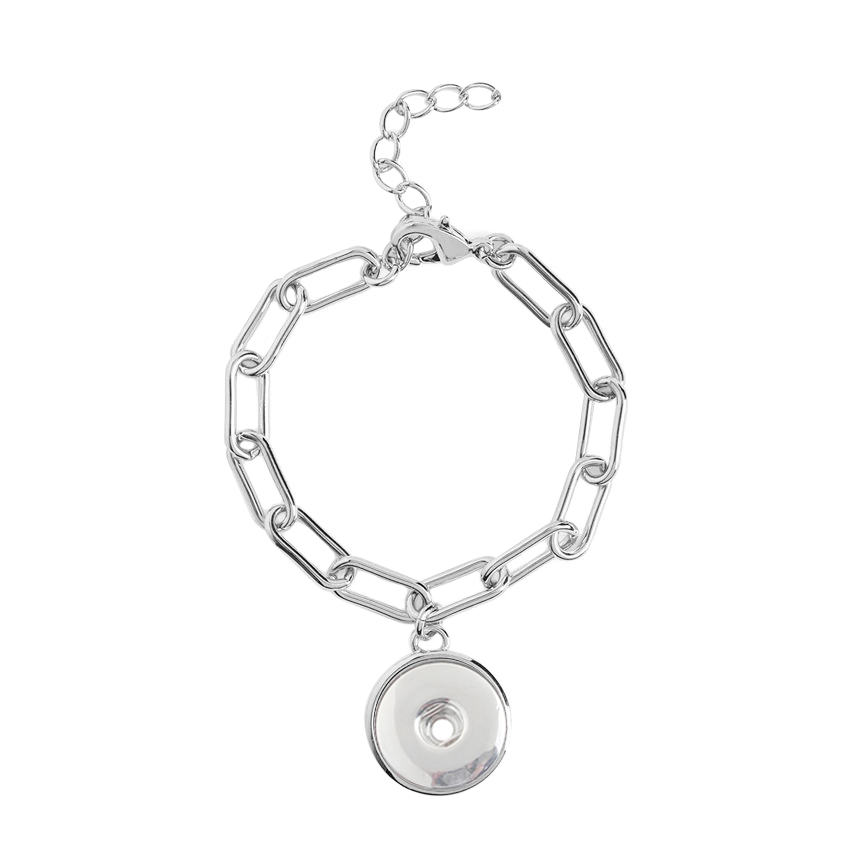 20mm snap button bracelet Jewelry sliver plated