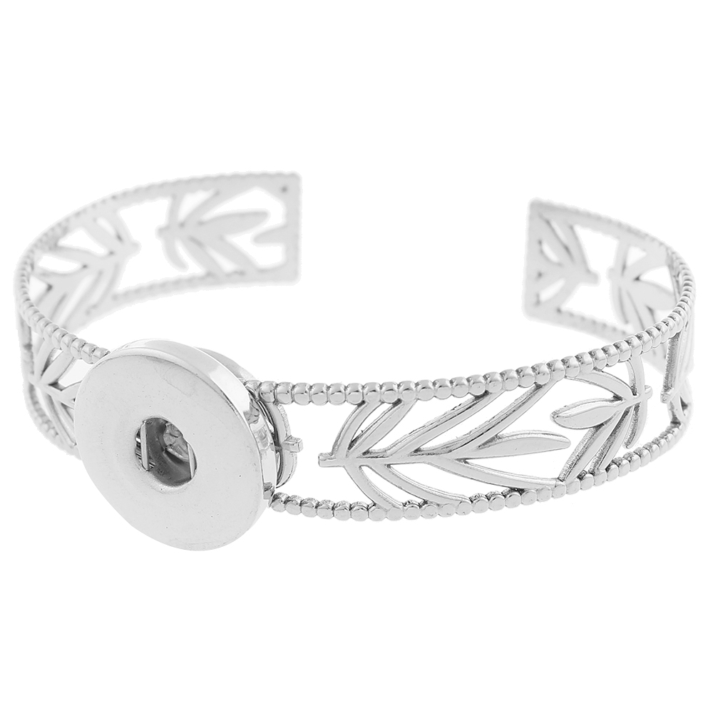 20mm Stainless Steel Snap Bracelet