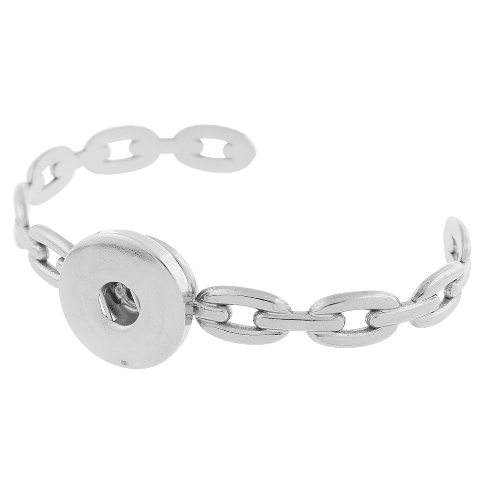 20mm Stainless Steel Snap Bracelet