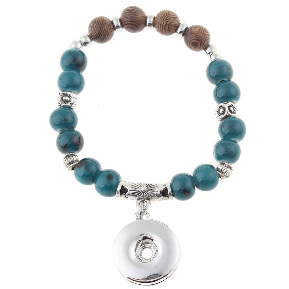 20mm ceramic beaded bracelet Snap Bracelet