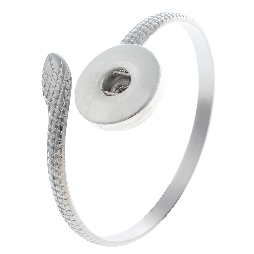 20mm Fashion Snake Shape Stainless Steel Snap Bracelet
