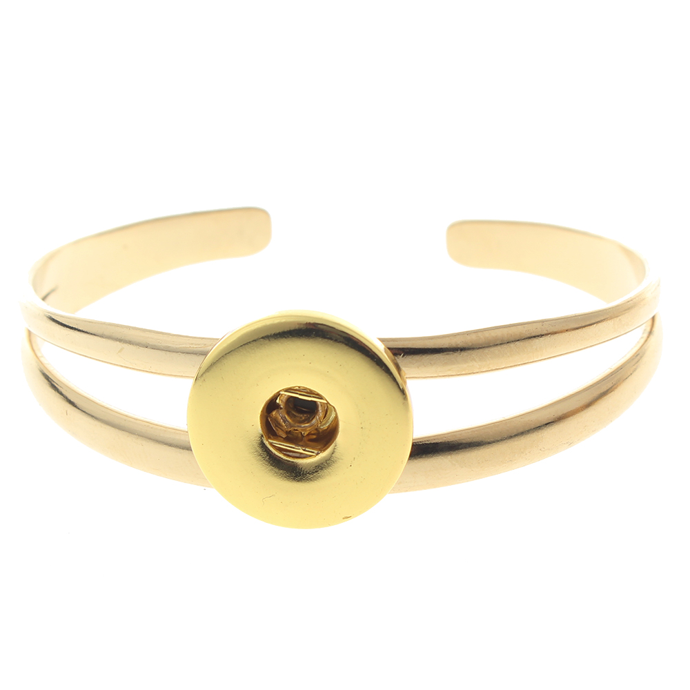 20mm Fashion geometric hollow stainless steel snap bracelet