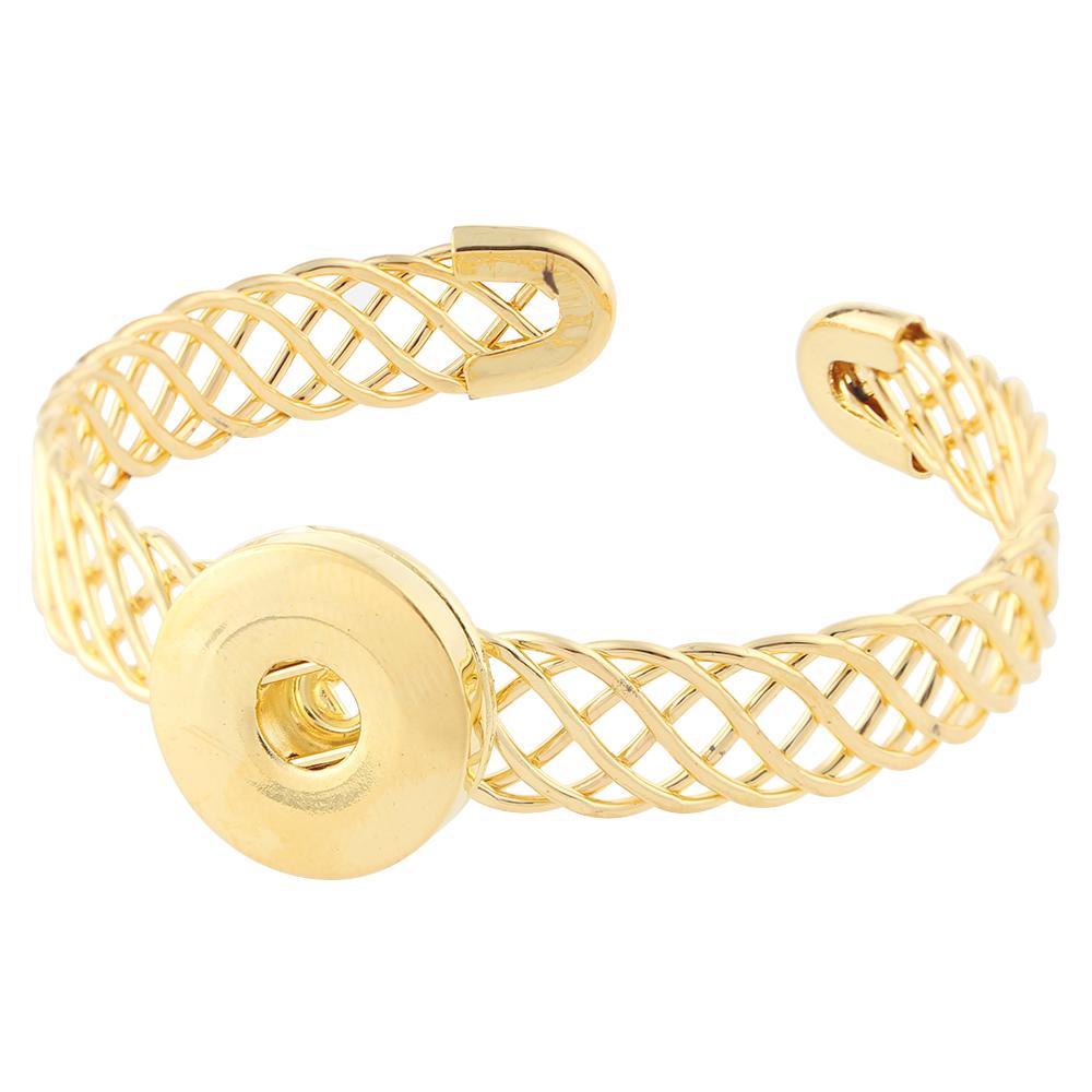 Gold-plated 20mm snaps bangle