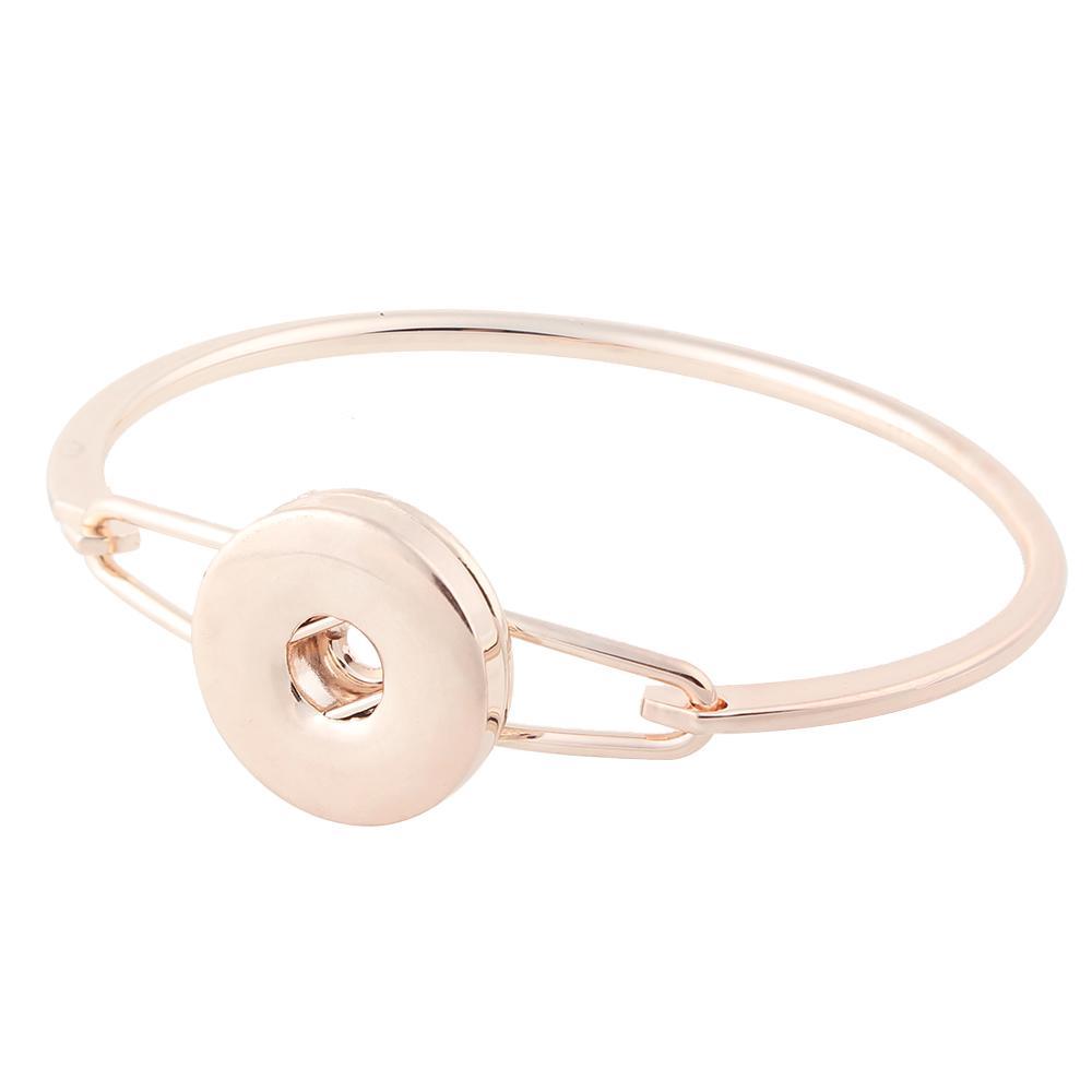 Rose-Gold-plated 20mm snaps bangle