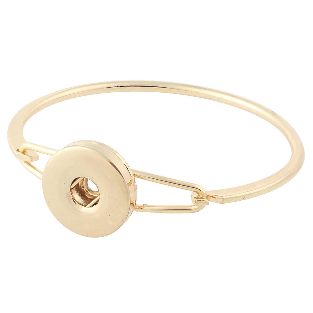 Gold-plated 20mm snaps bangle