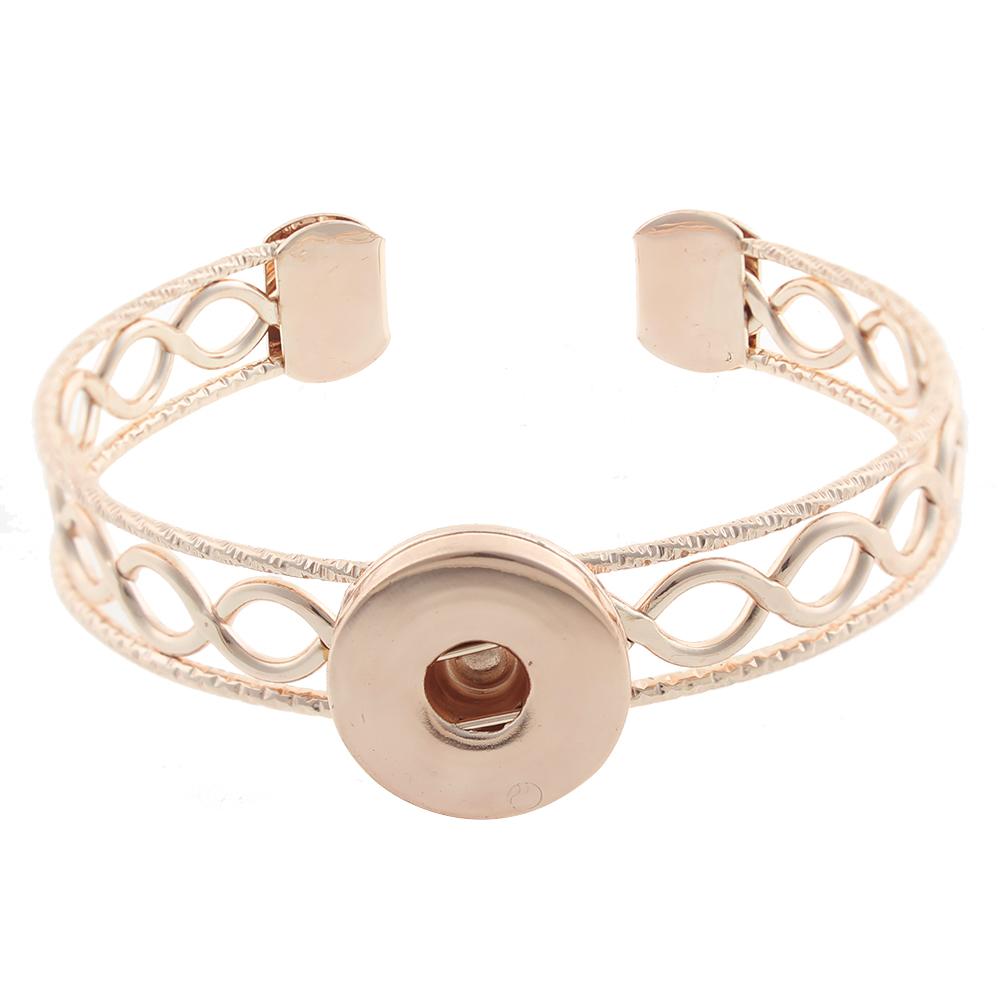 Rose-Gold-plated 20mm snaps bangle