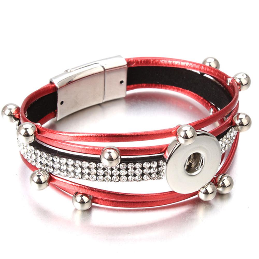 20MM Leather bracelet Snap Bracelet Jewelry