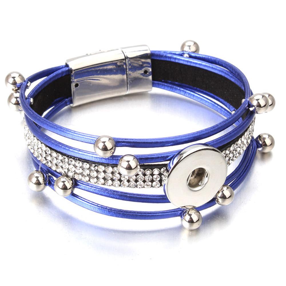 20MM Leather bracelet Snap Bracelet Jewelry