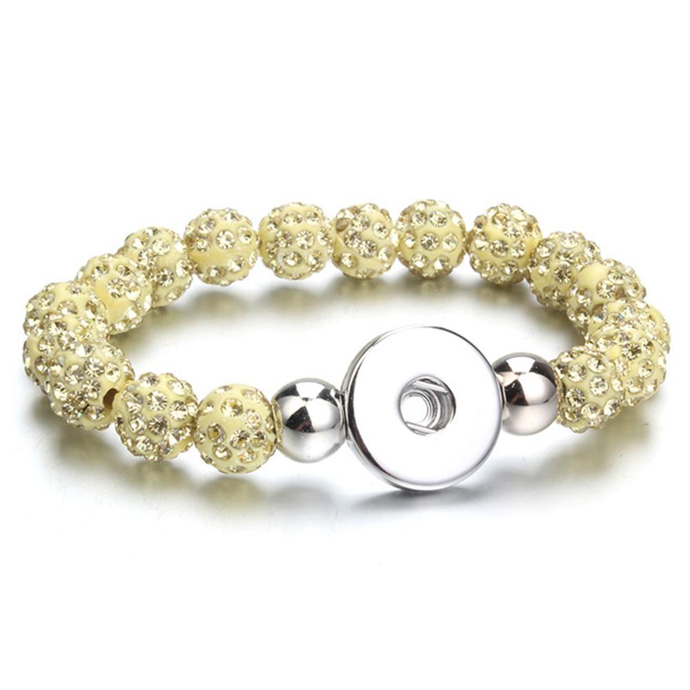 20mm Beads Snap Button Bracelet