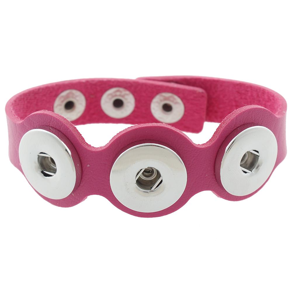 20MM Leather bracelet Snap Bracelet Jewelry