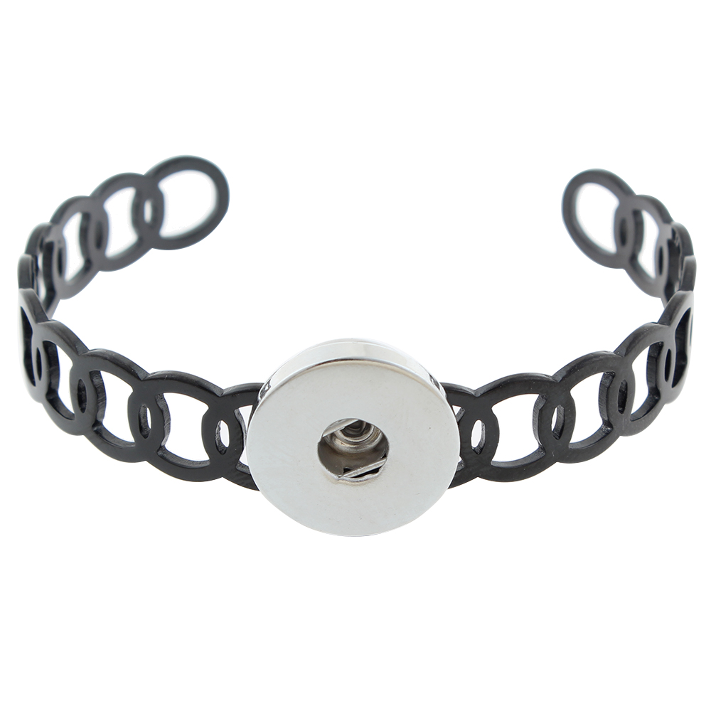 20mm Stainless Steel Snap Bracelet