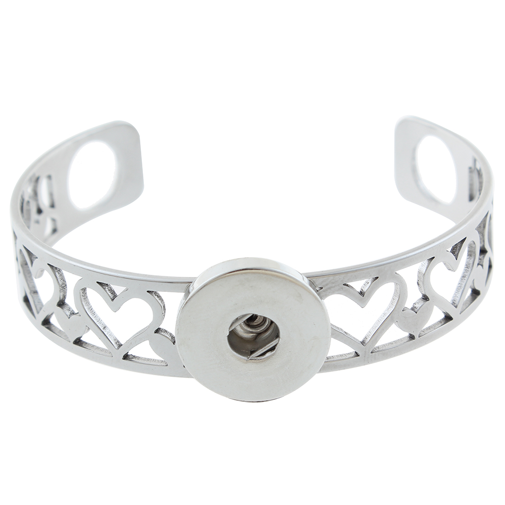 20mm Stainless Steel Snap Bracelet