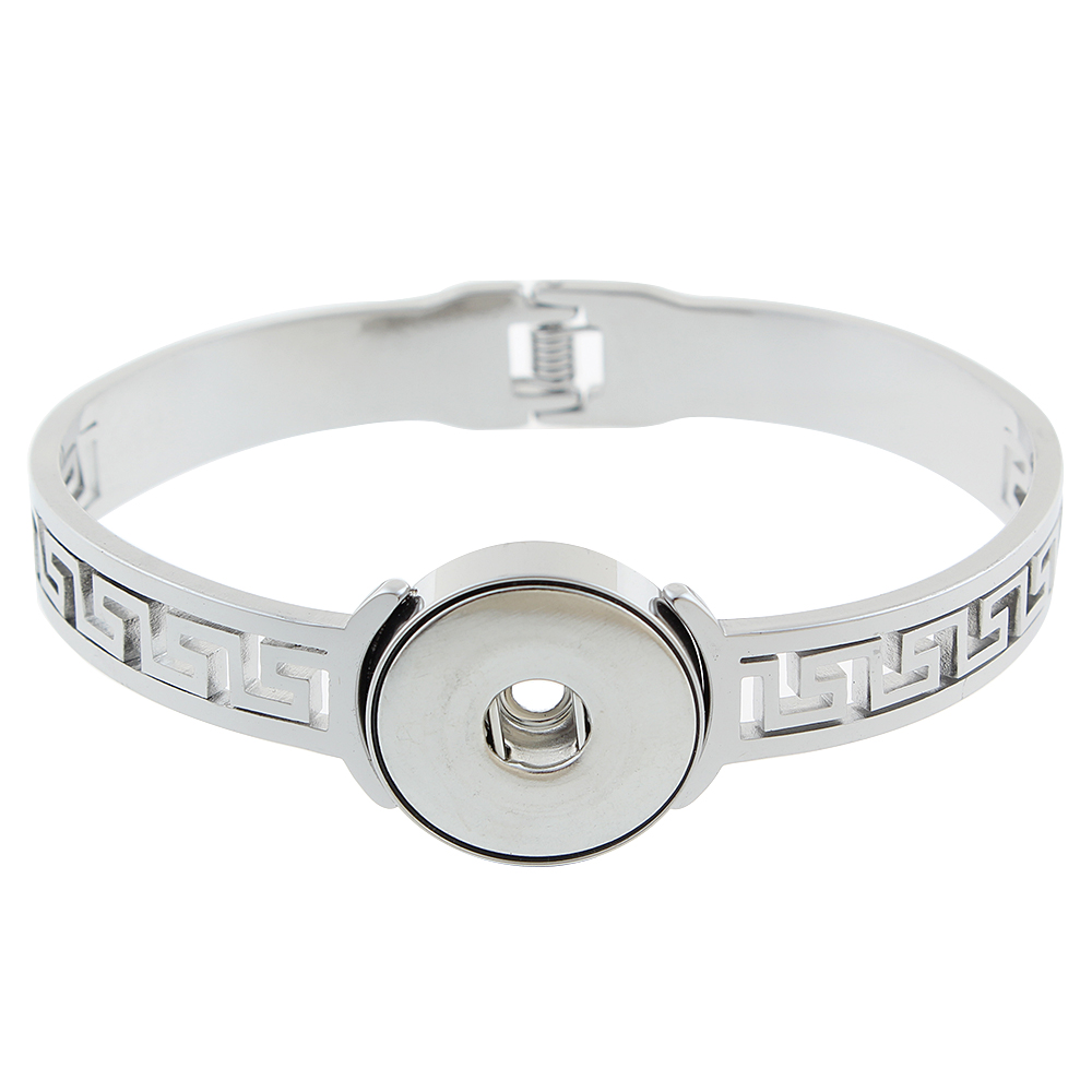 20mm Stainless Steel Snap Bracelet