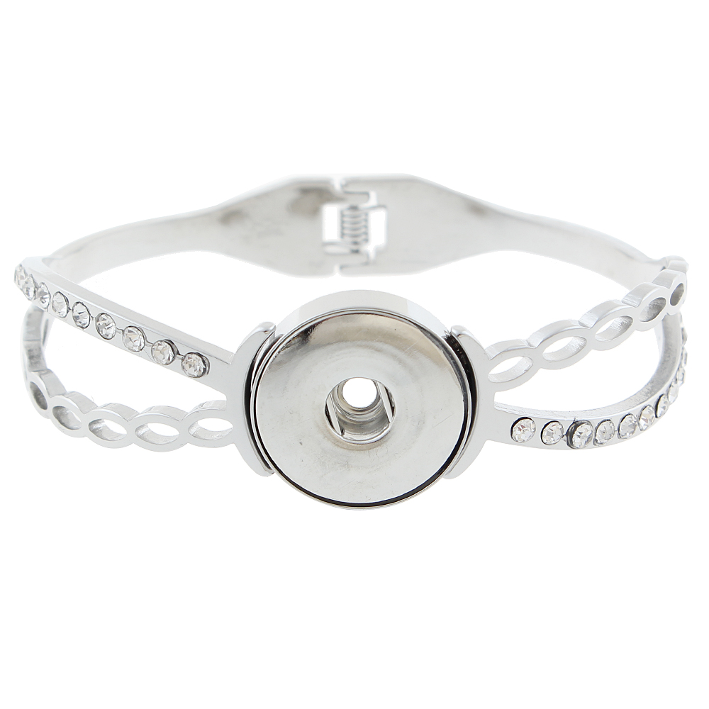 20mm Stainless Steel Snap Bracelet