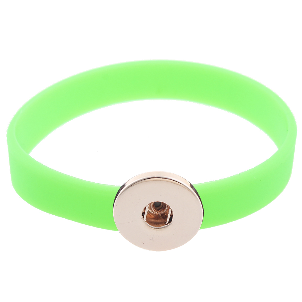 210*12*2mm silicone snap bracelet rose gold plated