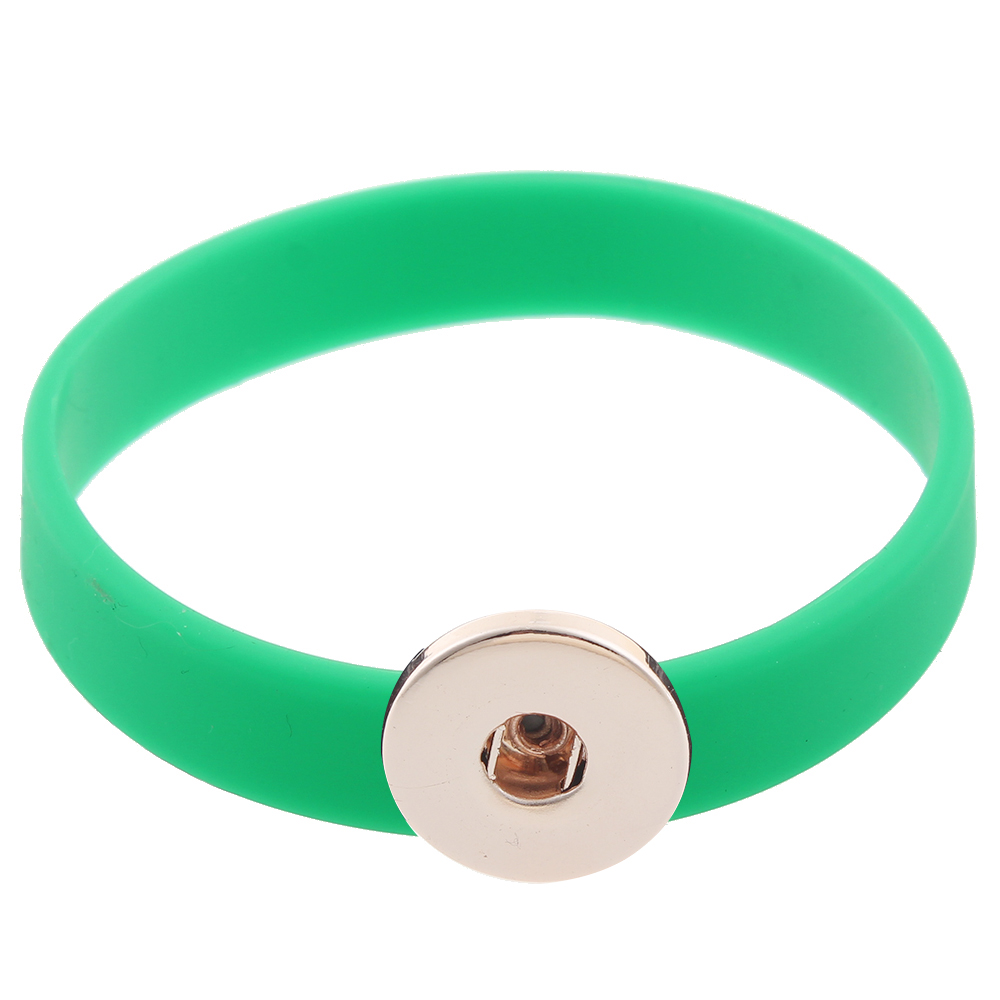 210*12*2mm silicone snap bracelet rose gold plated