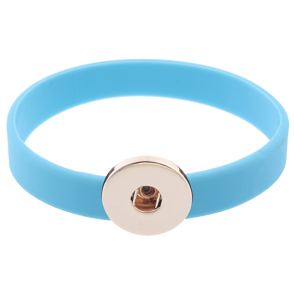 210*12*2mm silicone snap bracelet rose gold plated