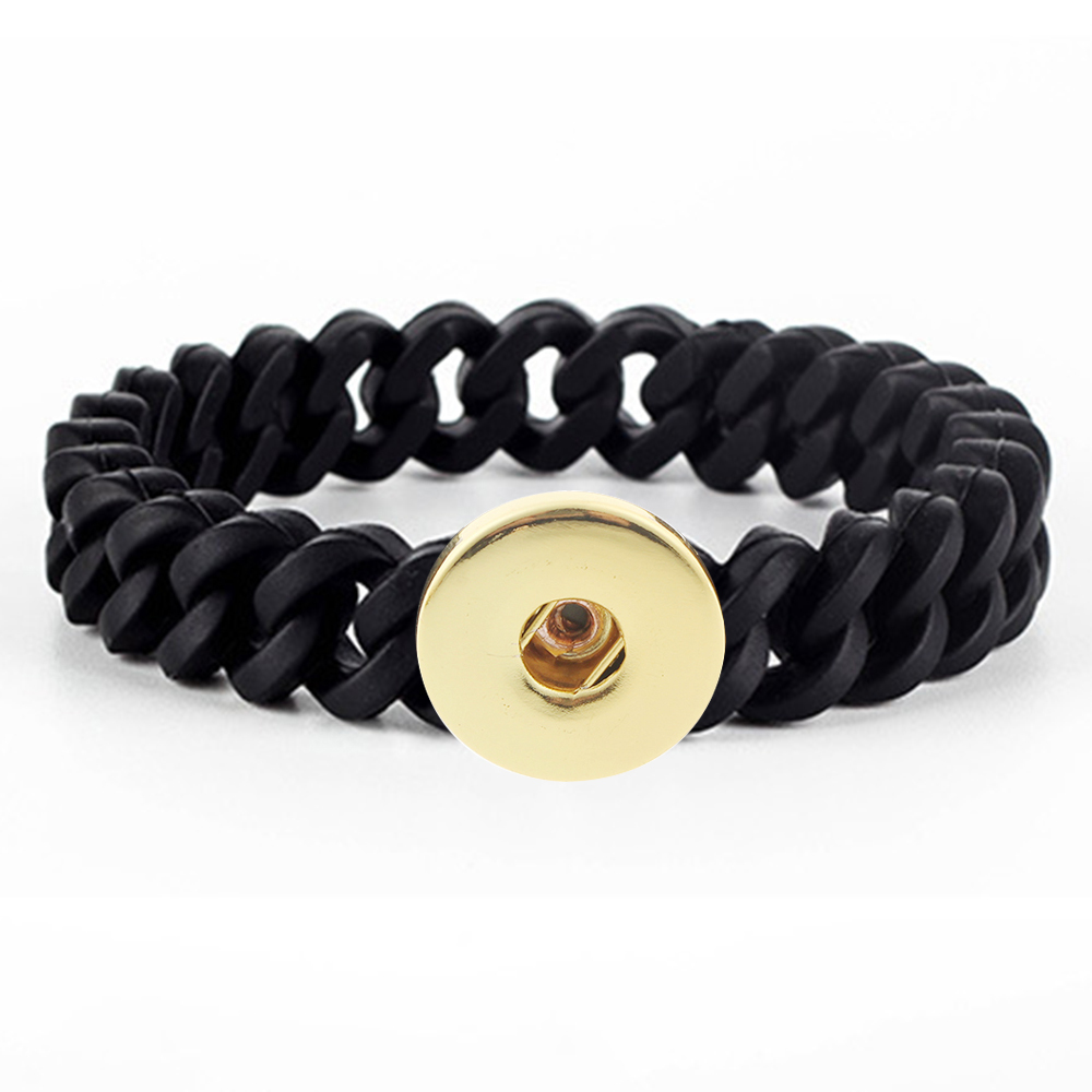 Twist Silicone Bracelet gold plated