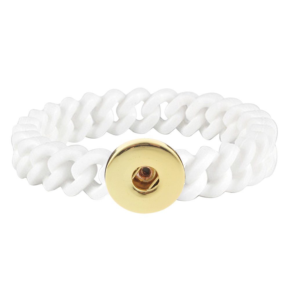 Twist Silicone Bracelet gold plated