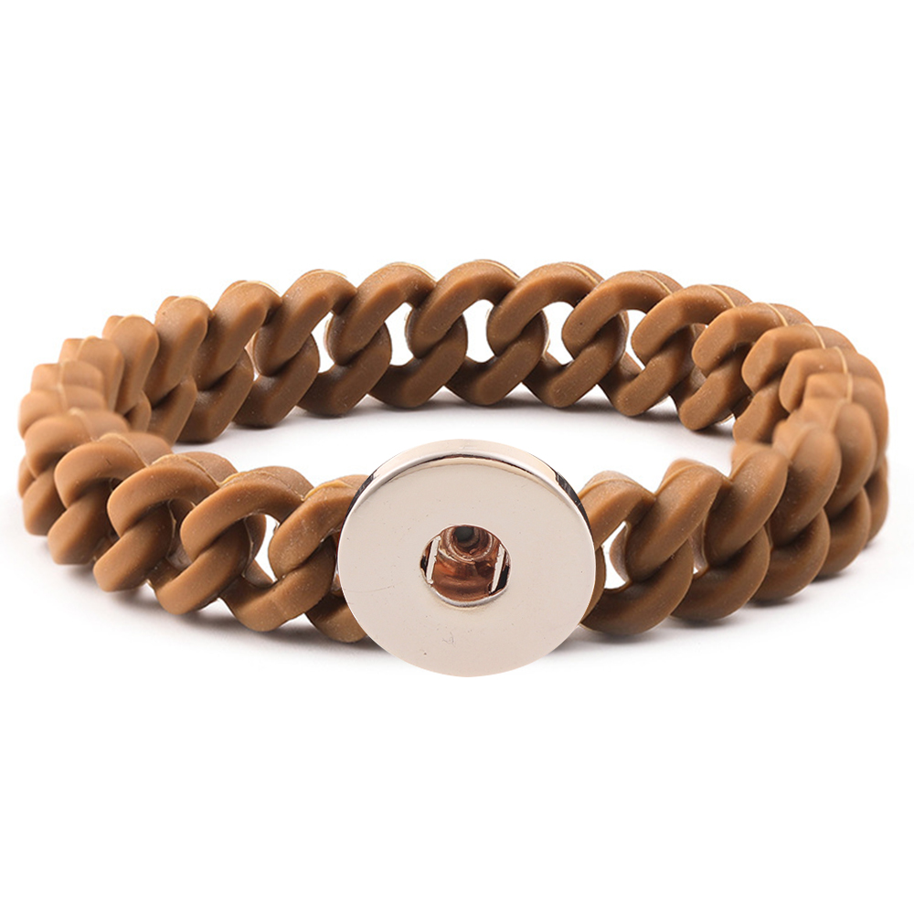 Twist Silicone Bracelet rose gold plated