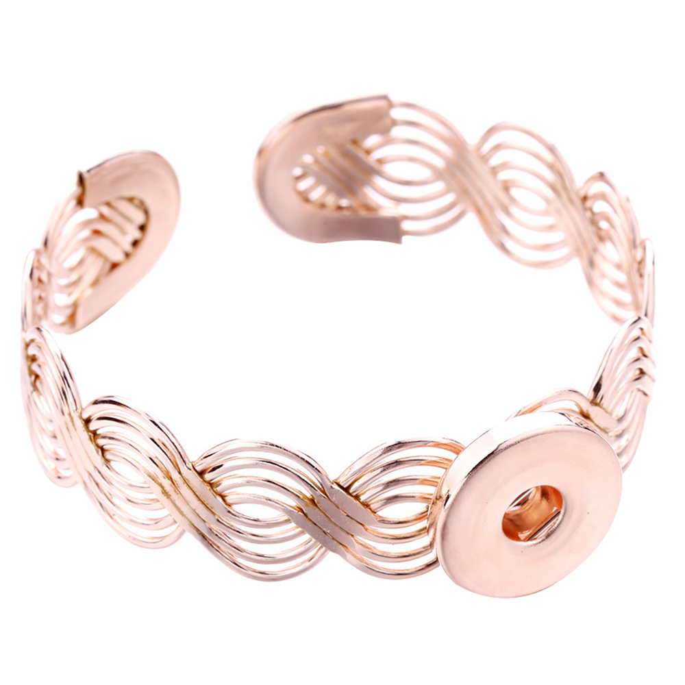 Rose gold-plated 20mm snaps bangle