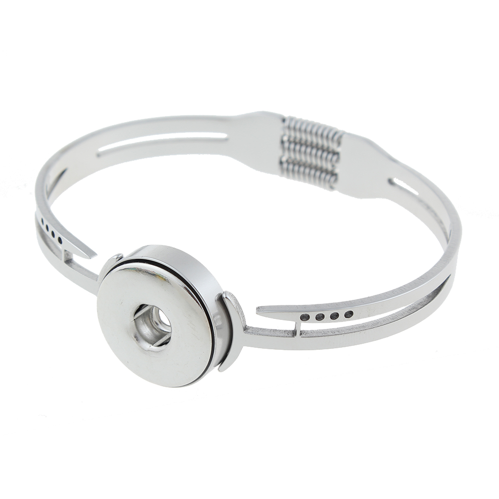 20mm Stainless Steel Snap Bracelet