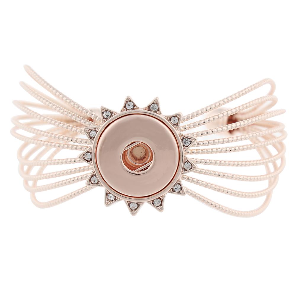 Rose Gold-plated snap button bracelets Jewelry 20mm Snap Button
