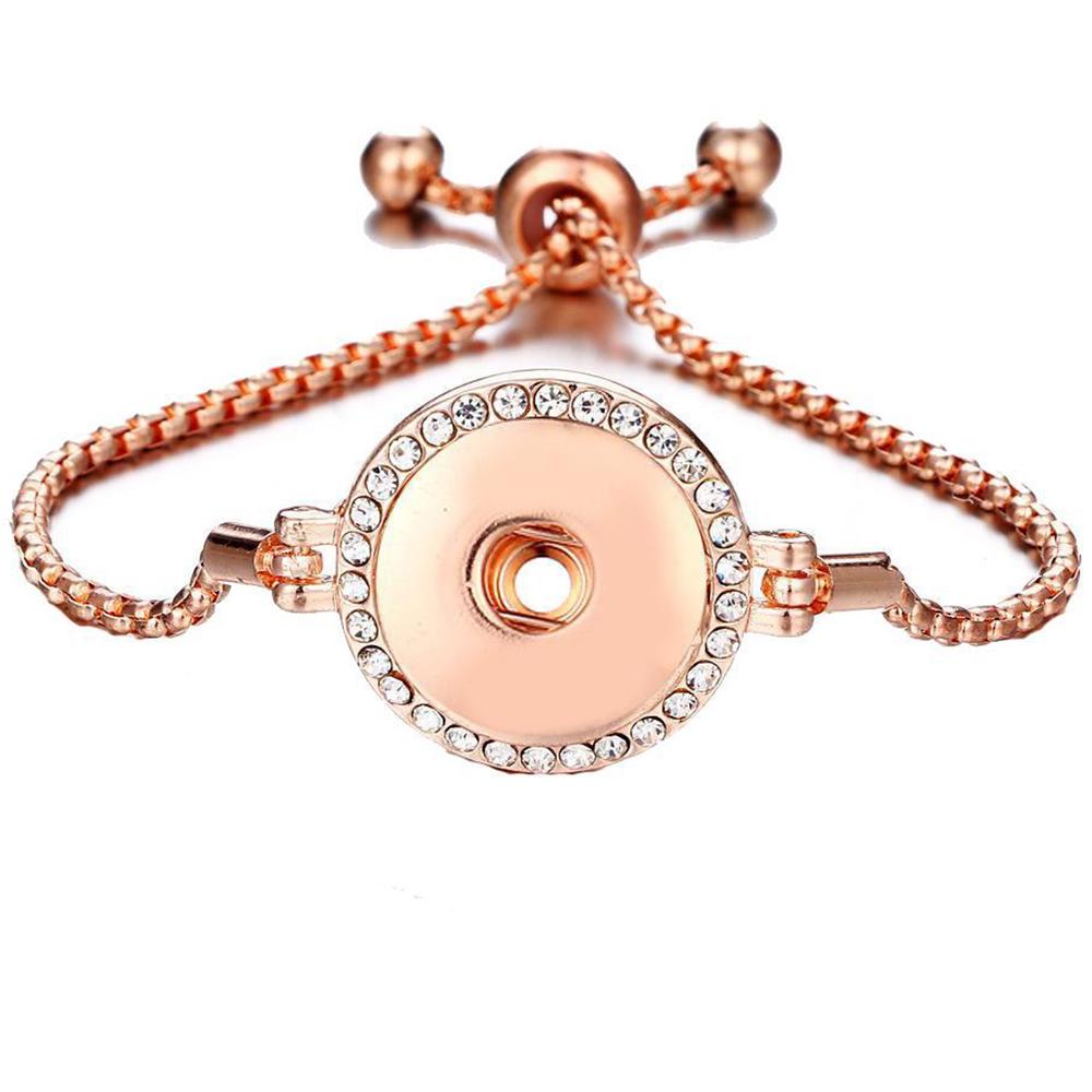 Rose Gold-plated 20MM Snap Bracelet Jewelry