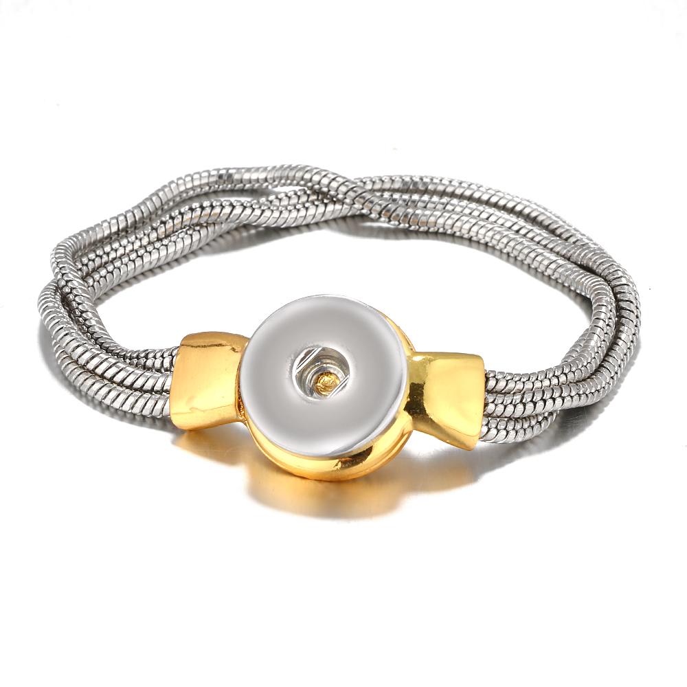 Gold-plated 20MM Snap Bracelet Jewelry