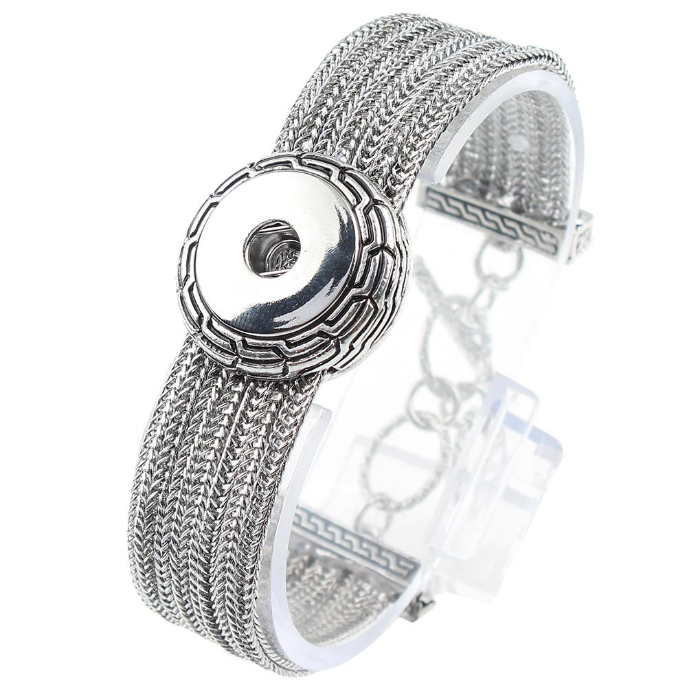 new high quality charm metal snap bracelets bangles for women fit 18mm button snap jewelry