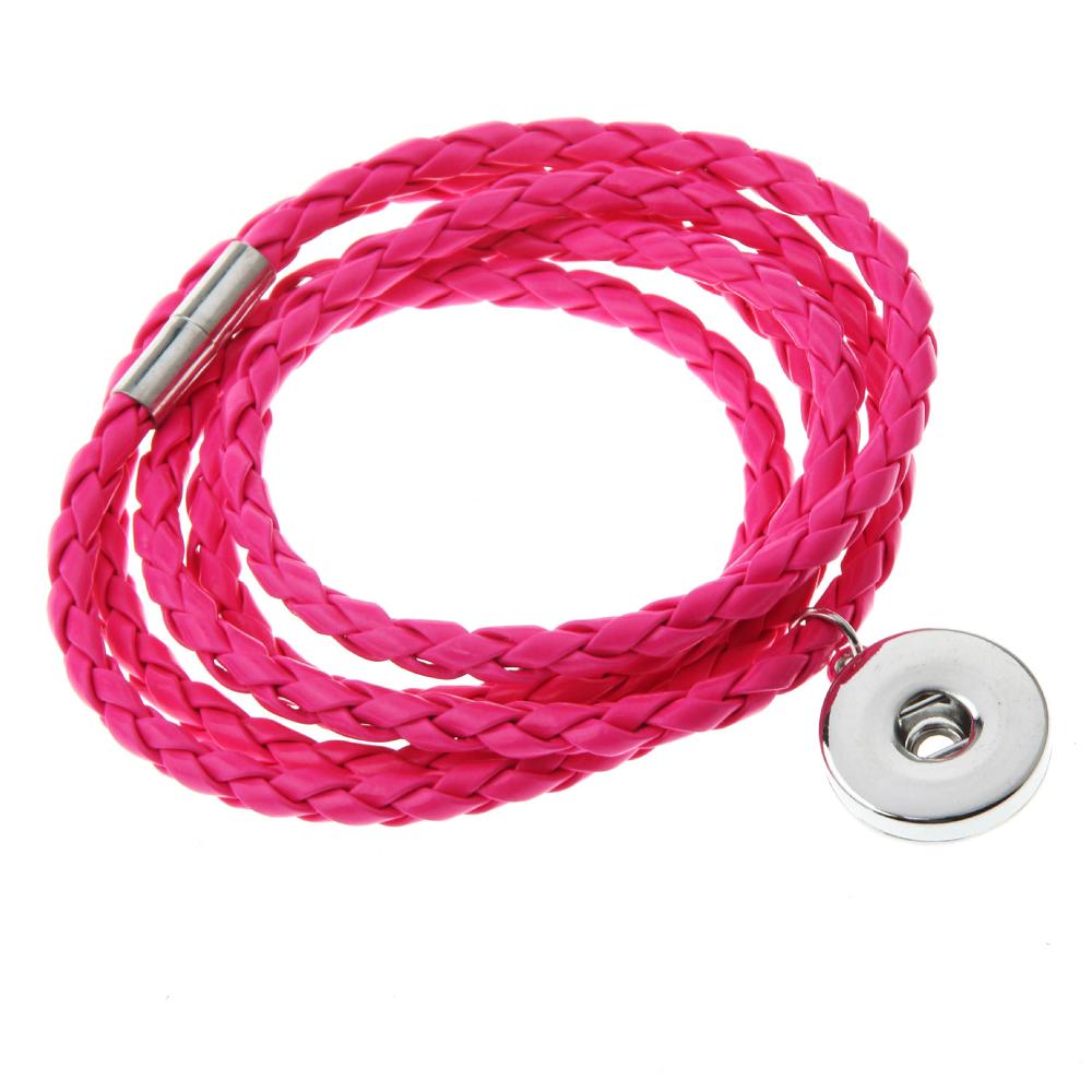 95CM Rose Leather Multi-storey Snap Bracelets or necklace