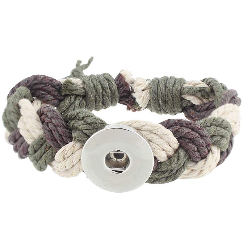 Green Cotton thread Snap Bracelets
