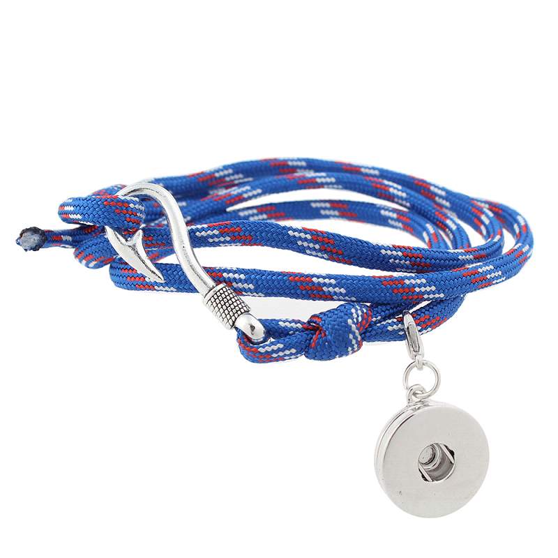 Blue escape rope winding Snap Bracelets