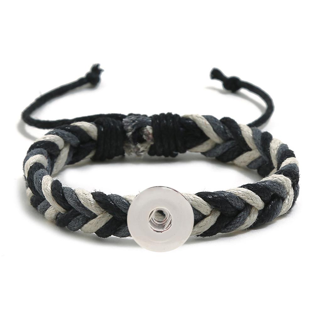 20MM Woven Bracelet Snap Bracelet Jewelry