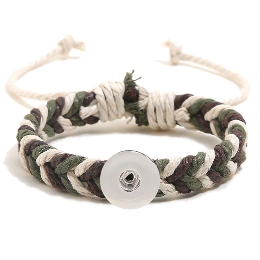 20MM Woven Bracelet Snap Bracelet Jewelry