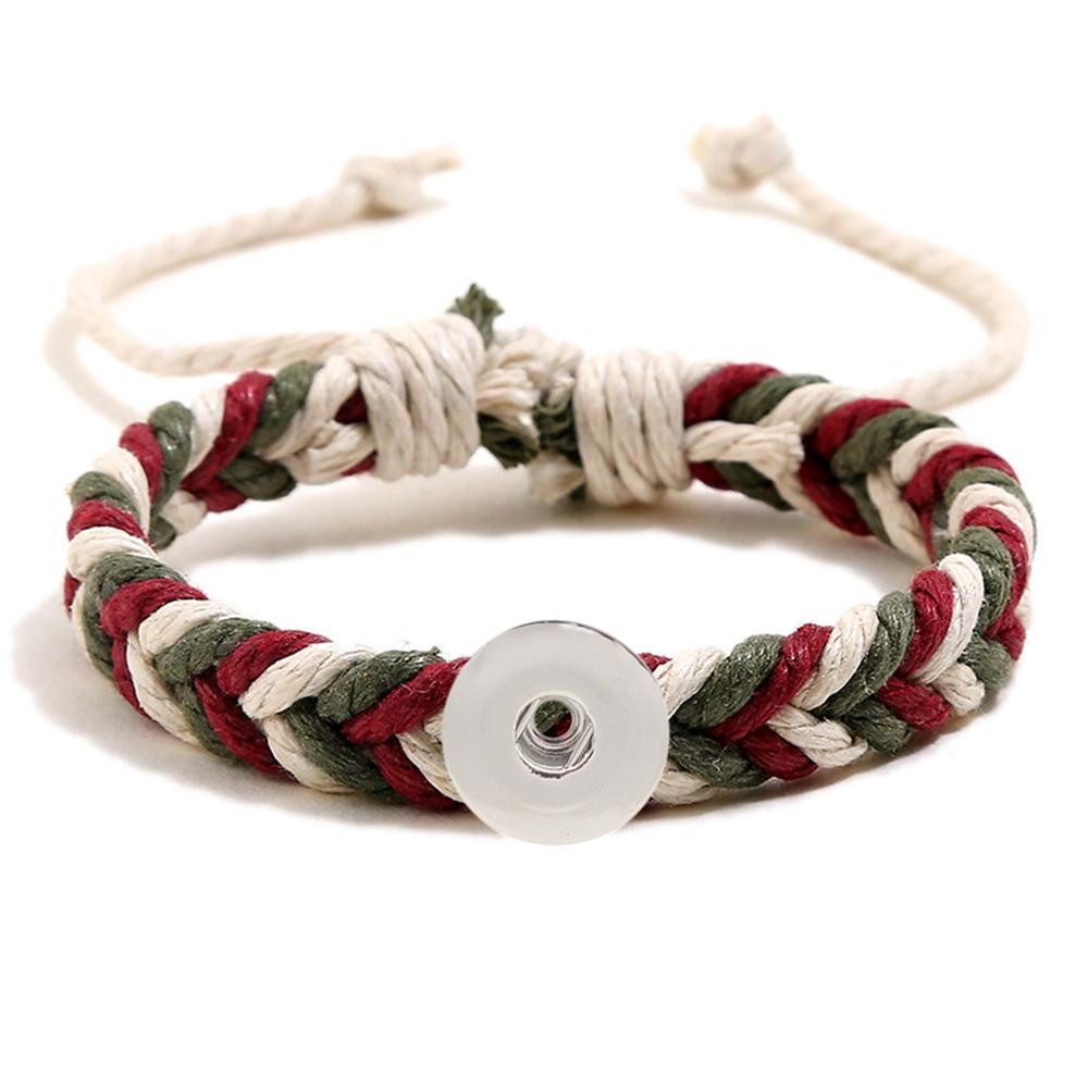 20MM Woven Bracelet Snap Bracelet Jewelry