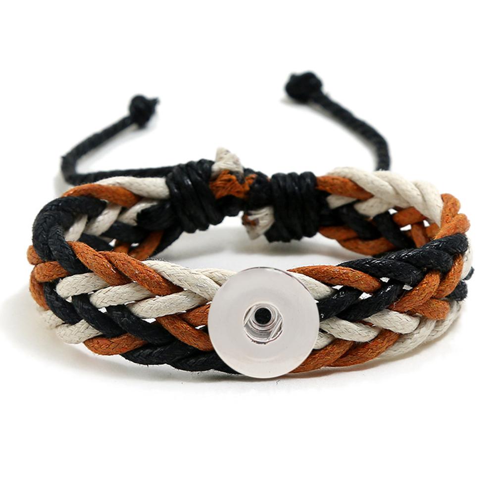 20MM Woven Bracelet Snap Bracelet Jewelry