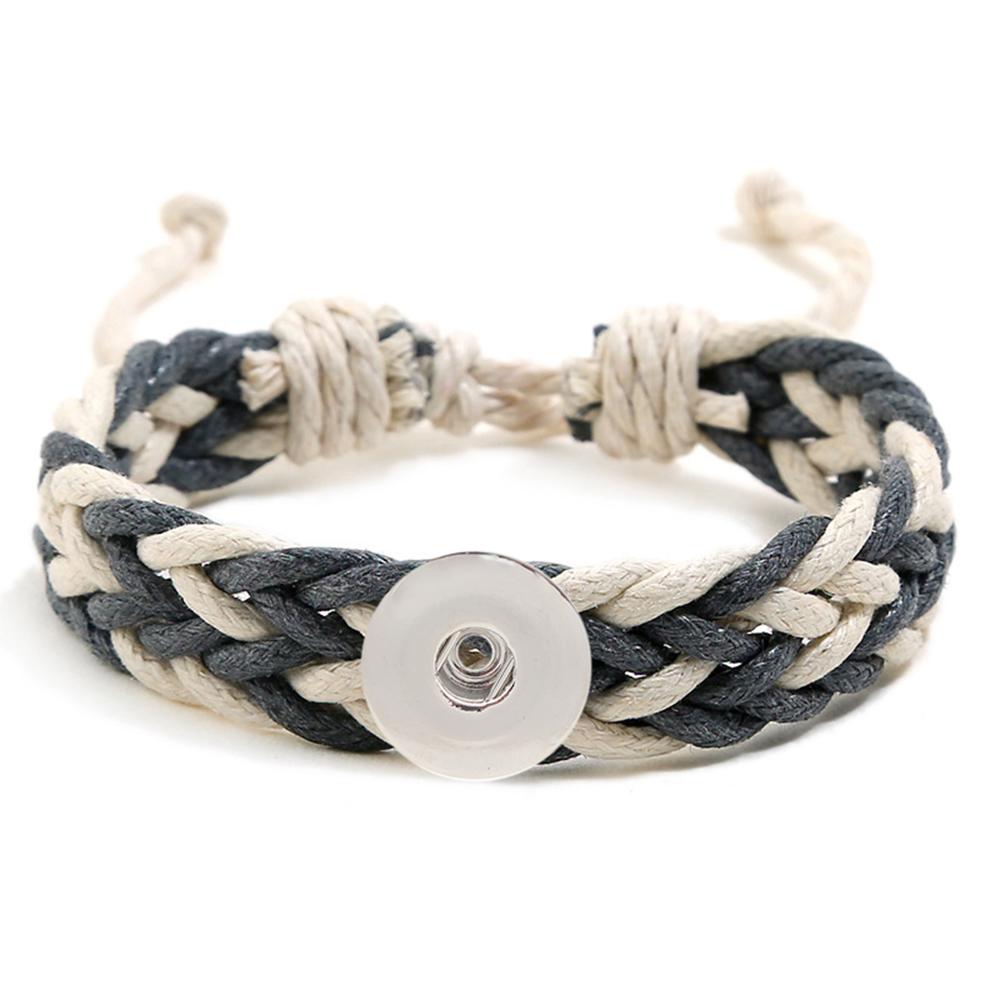 20MM Woven Bracelet Snap Bracelet Jewelry